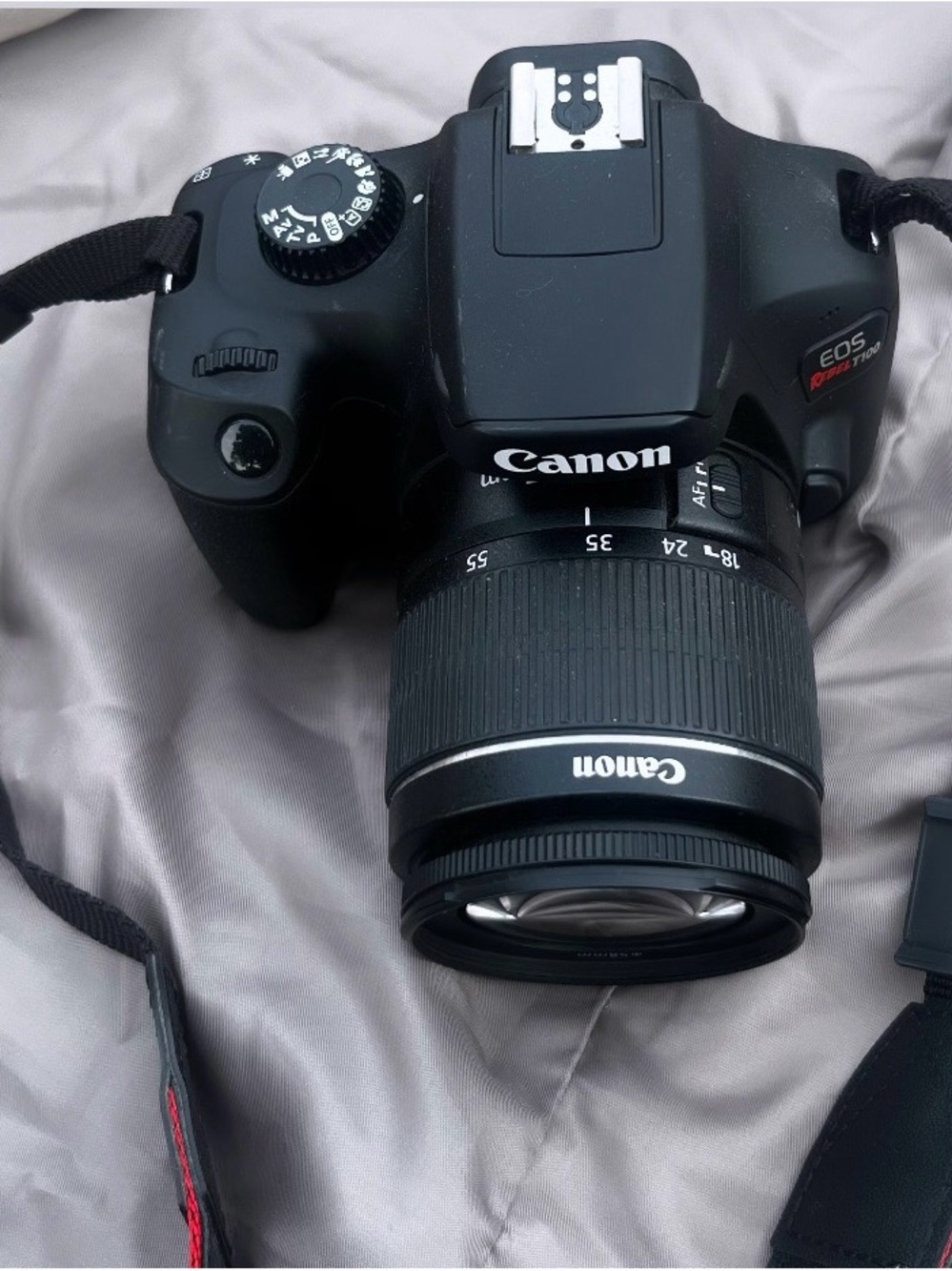 Canon Black DSLR with 18-55mm Standard Zoom Lens